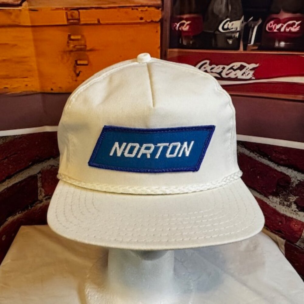 Vintage Norton Patch Snap Back Hat Cap Made in USA